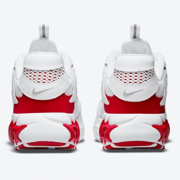 Nike Zoom Air Fire White/University Red Sneakers 9 - Picture 5 of 11